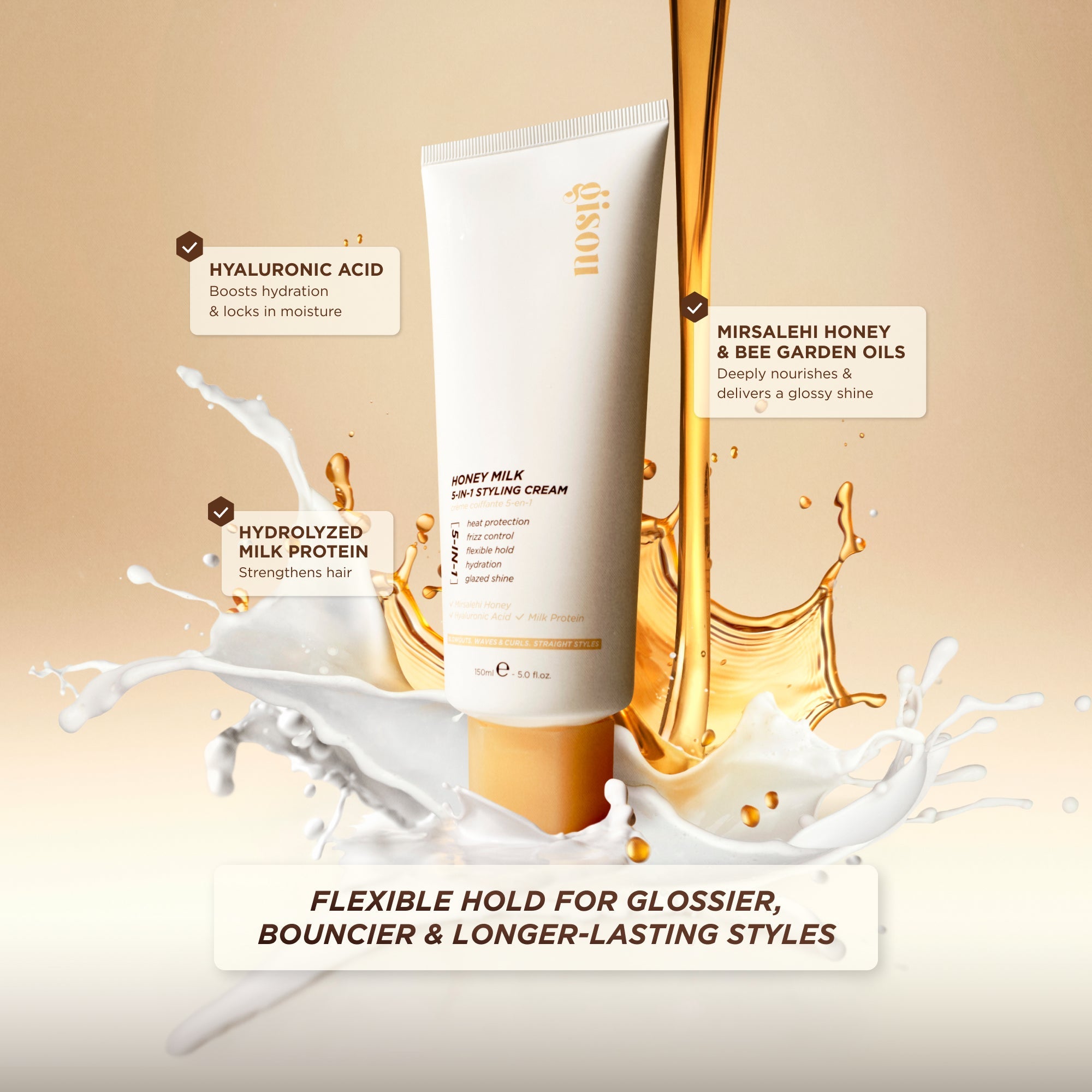 Crema de Peinado 5-en-1 Honey Milk™